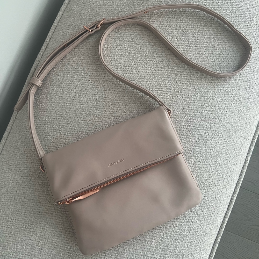 Matt & Nat Elegant Taupe Crossbody Bag
